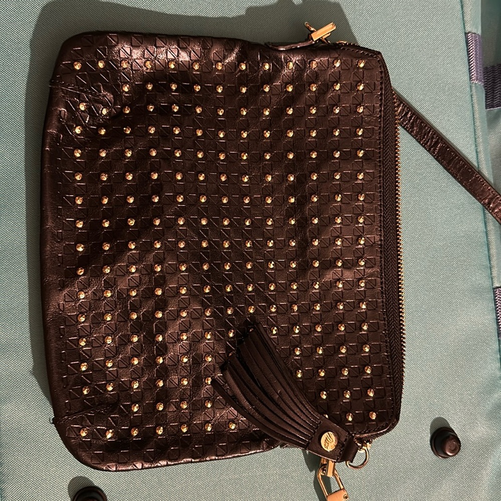 Abas leather Neiman Marcus cross body bag